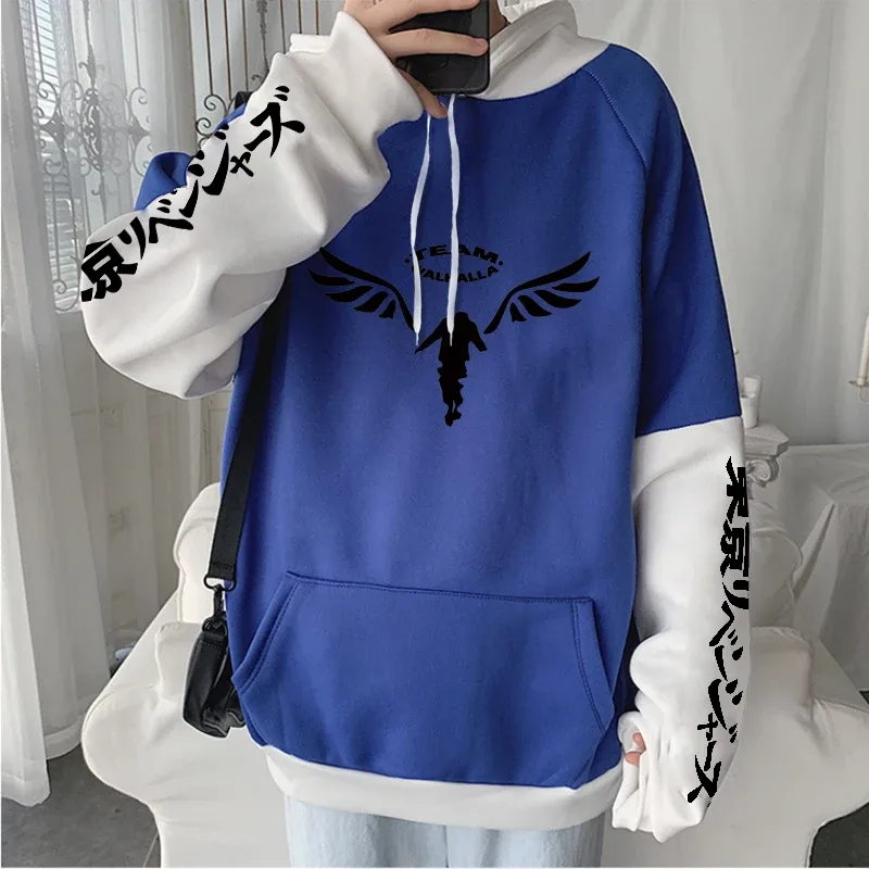 Hot Tokyo Manji Gang Manga Tokyo Revengers Japanese Anime Women Sweatshirt Winter Goth Aesthetics Clothes Fake Two Piece Hoodies — image 3