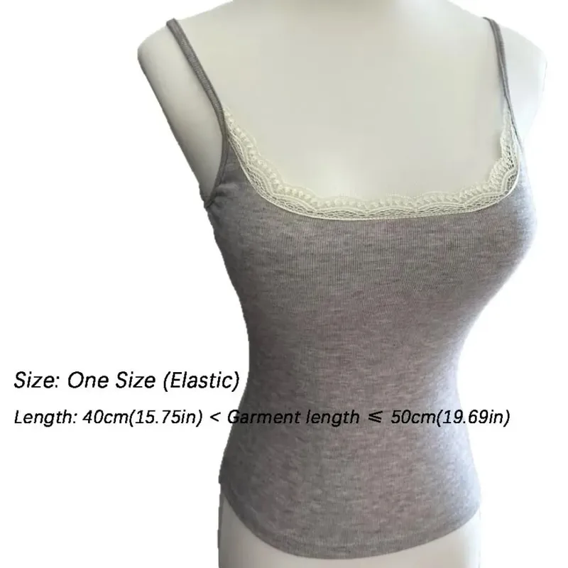 Fashion with Chest Pad Camis Tank Tops Integrated Top Elastic Lace Tops Versatile Slim Vest Women Clothes