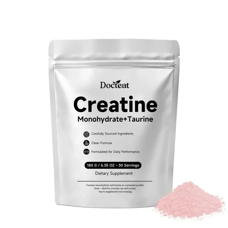 Docteat Creatine Monohydrate+Taurine Powder for ATP Regeneration Speed and Phosphocreatine Store Support 30 Servings 180 G — image 8