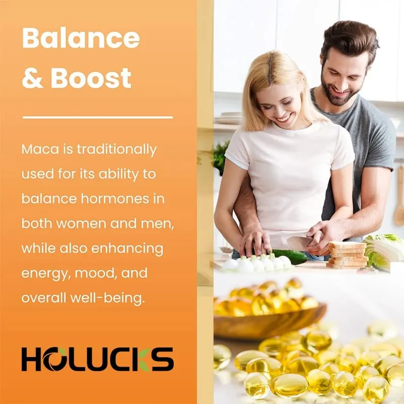 Organic Maca Root Capsules 2100mg with Black Pepper Supports Energy Endurance Mood Reproductive Health & Vitality