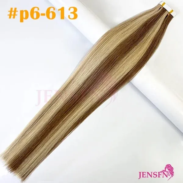 High Quality Tape In Hair Extensions Straight 100% Remy real Human Hair 16"-22"Inch PU Skin Weft Tape Ins