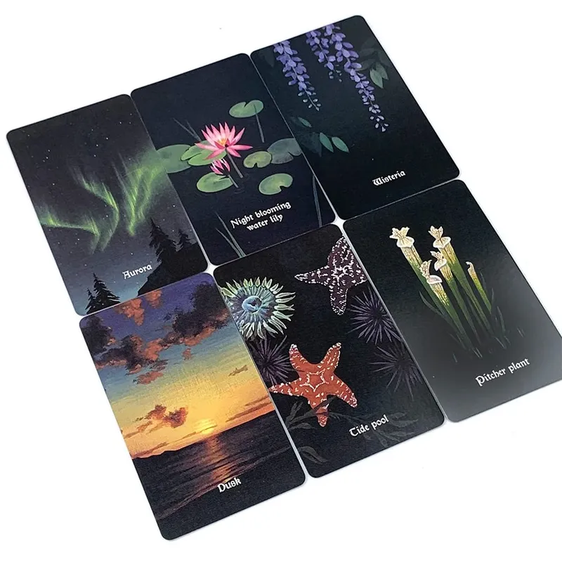 New Nocturna Oracle Deck A 48 Pcs Oracle Cards Mystical Artwork Durable & Portable Perfect For Spiritual Guidance & Collectors