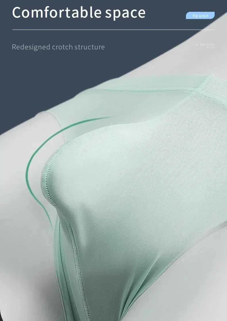 1PCS Men's Low-Waist Ice Silk Underwear Summer Charm Triangular Pants Individuality Comfortable Breathable Men's Underpants