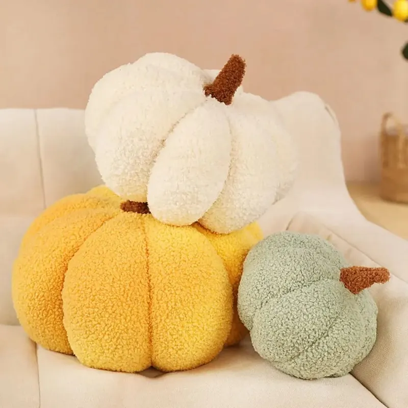 New Cotton Stuffed Pumpkin Pillow Cute Soft Pumpkin Plush Pillow Simulated Pumpkin Soft Back Cushion — image 2