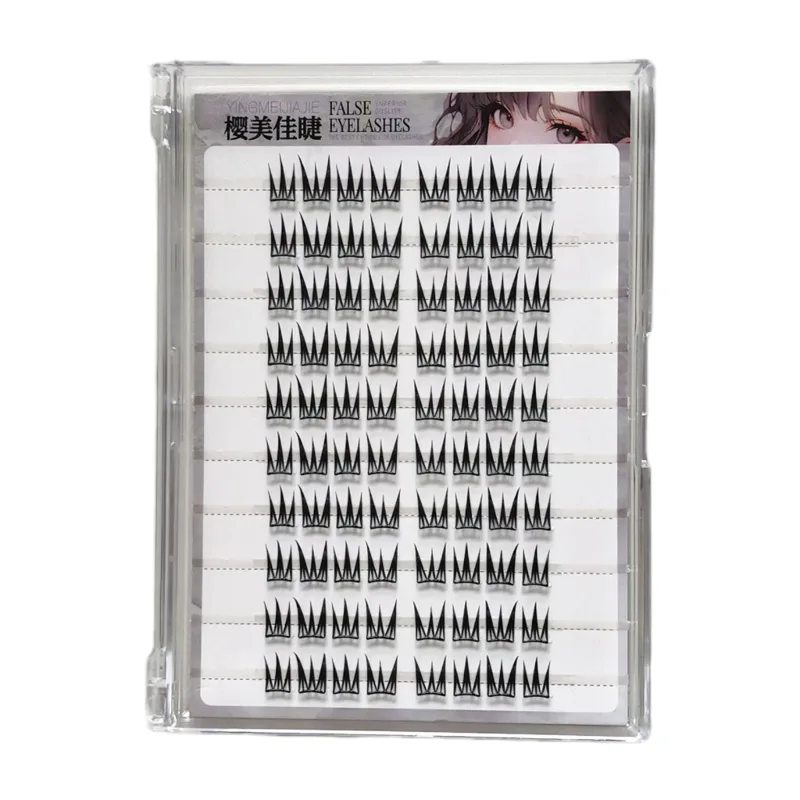 Fluffy Volume False Eyelash Extensions V-shaped Natural Curl Large Capacity Fake Lashes Daily Wear Perfect Eye Makeup For Women
