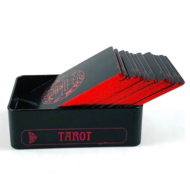 Occult Tarot In A Tin Metal Box Tarot Deck With PDF Guide Book Fate Divination Cards Game Great For Beginners & Party Games