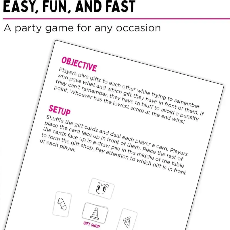 ！！That's Not A Hat-Fun Bluffing & Memory Party Game for All Ages Components | Ideal for Family Gatherings | Great Replay Value