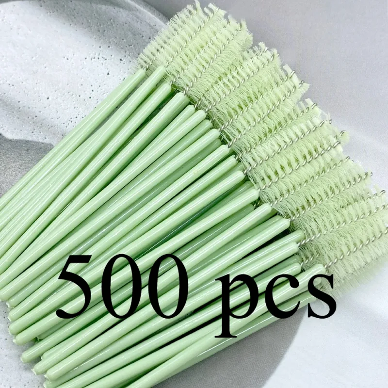 Zanse 50/500pcs Eyebrow Eyelash Brushes Eyelash Spoolies Mascara Wands Applicator for Eyelash Extension Makeup Tool