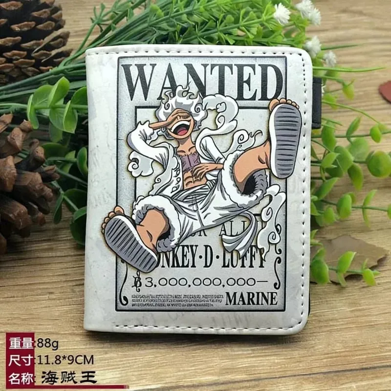 ONE PIECE Anime Luffy Bank Card Holder Wallets for Men Male PU Leather Credit Cardholder Case Purse Small Slim Thin Smart Wallet