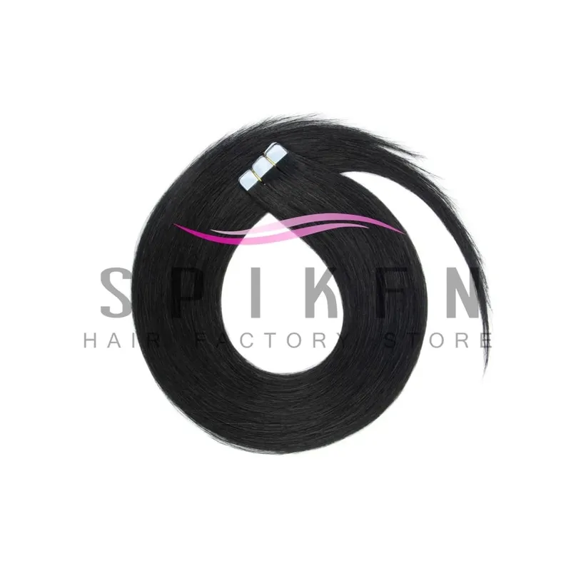 12"-20" Mini Tape Hair Extensions Machine Remy Skin Weft Adhesive Tape In Human Hair Natural Black Brown Blonde Straight 10pcs