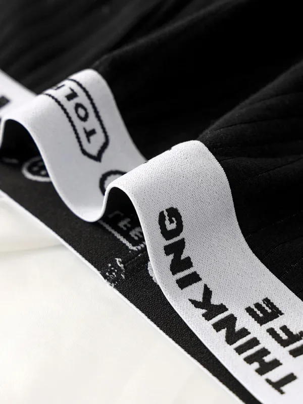 5er-Pack Baumwoll-Slips für Herren mit HELLO-Bund und strukturiertem Design für bequeme Unterwäsche