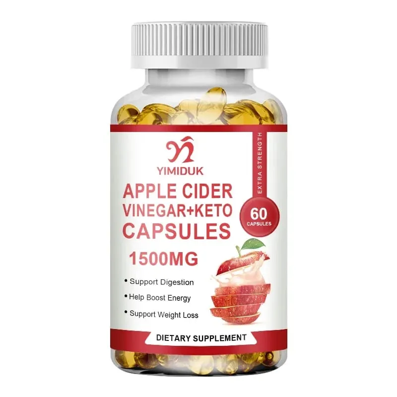 Apple Cider Vinegar Supplements with Mother - 1500 mg - ACV Capsules for Digestion Keto Cleansing and Balanced Nutrition