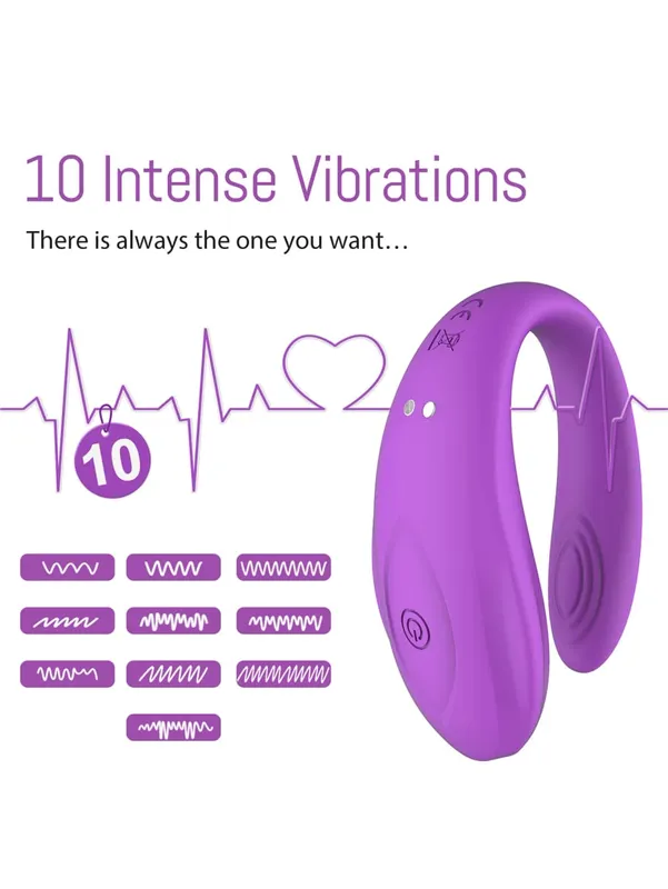 Y-Pao Flexible Couple’s Vibrator Double Penetration G-Spot Stimulator Hands-Free Adult Sex Toys for Women and Couples Soft