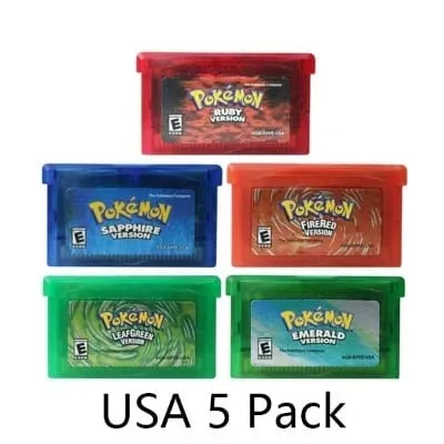 GBA Game Pokemon Series Video Game Cartridge Console Card Pokemon Emerald FireRed Ruby LeafGreen Sapphire Multi-language