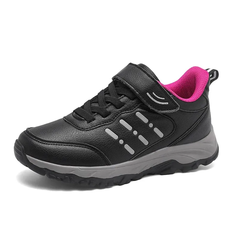 Men's Sneakers Waterproof Comfortable Durable Walking Shoes Classic Solid Color Outdoor Camping Casual Shoes Chunky Sneakers