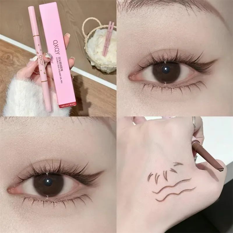 Punk Red Eyebrow & Eyeliner Gel 2 In 1 With Angled Brush Smudge-Proof Waterproof Creamy Smooth for Brows & Under Eye Makeup — image 6