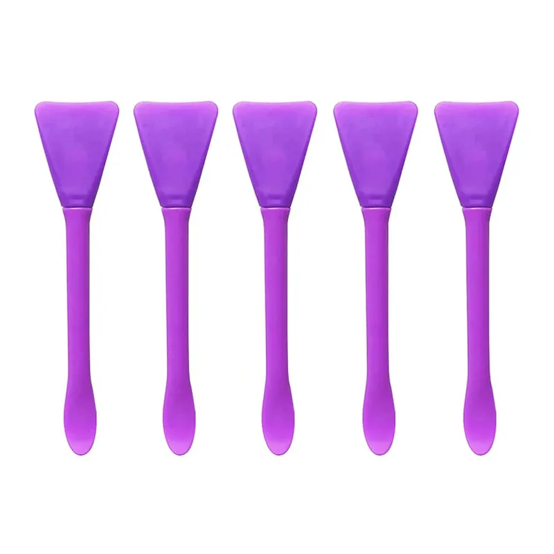 5pcs Berus Topeng Muka Silikon Aplikator Spatula Solekan Penjagaan Kulit Spatula Losyen Krim Muka Aplikator Alat Solekan Spa