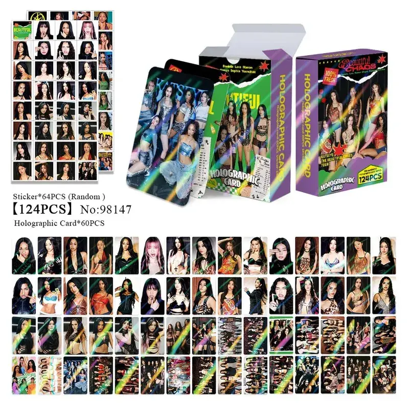 124pcs KATSEYE New Album Photocards Stickers Kpop Merch Lomo Cards Set Fans Collection Cards Gifts — image 8
