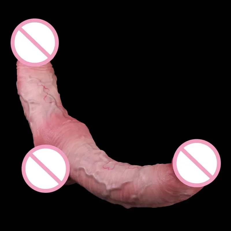 Realistic Dildo Double Side Buttplug Couple Buttplug Soft Silicone G-spot Stimulator Anus Dilator Dual End Penis Sex Toy
