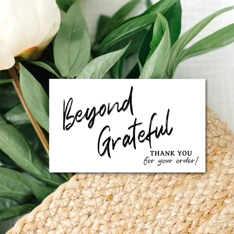 30pcs Copperplate Thank You Card Gift Packaging Thank You Card Greeting Card Decorative Greeting Cards