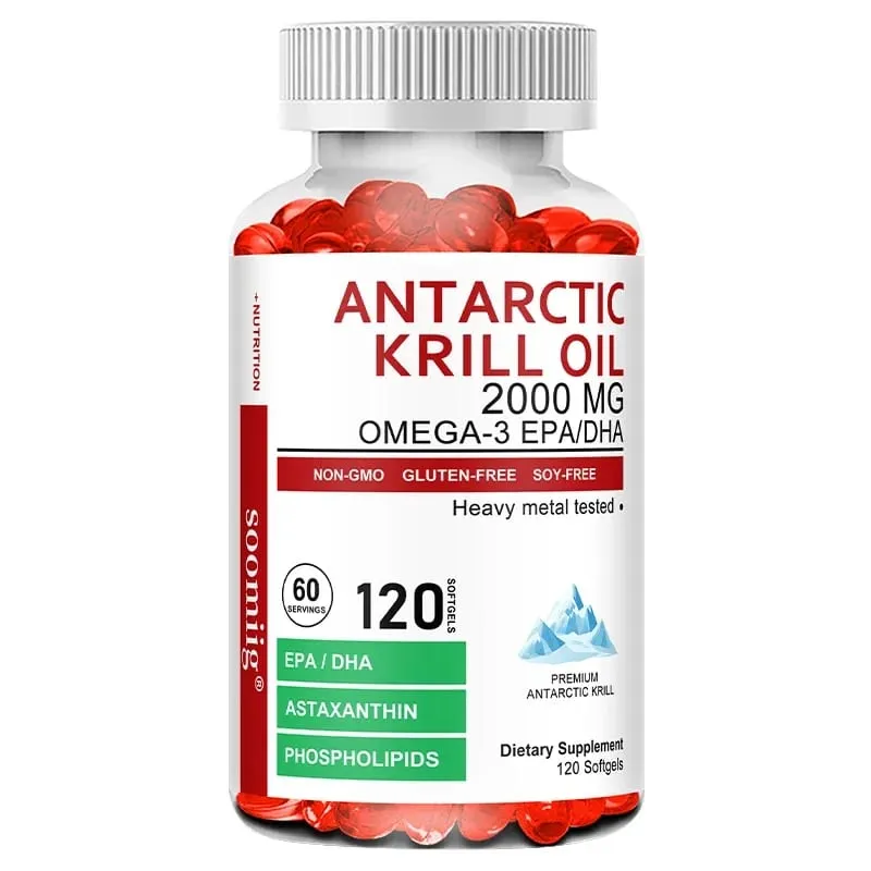 Antarctic Krill Oil 2000 Mg Capsules | 3X Strength Natural Source of Omega-3 EPA DHA with Astaxanthin Phospholipids Supplement — image 8