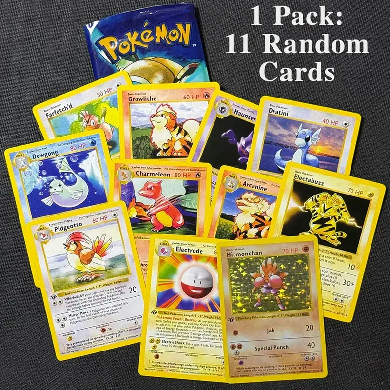 Booster Pack 11pcs/bag 1st Edition Pack Charizard Trading Card Game Collection Battle Booster Toys Boys Gift