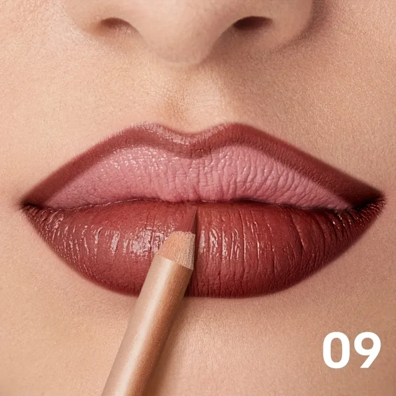 Lápis delineador labial fosco nude de longa duração à prova d'água à prova de manchas contorno preciso fórmula cremosa suave