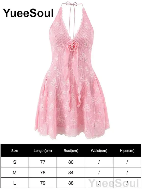 Pink Women's Dress Elegant Evening Birthday Party Female Dresses 2026 Summer New Sweet Cute Y2K Casual High Street Lolita Dress