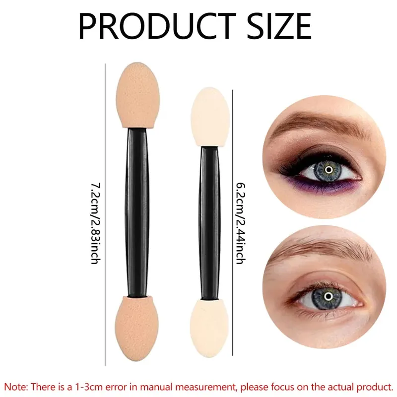 50/200pcs Eyeshadow Applicators Dual Sides Eye Shadow Brush Makeup Sponge Brushes For Girls Cosmetic Tool Beauty Applicators