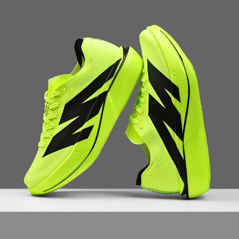 Men Carbon Plate Running Shoes Breathable Mesh Women Athletic Sneakers Cushion Sport Trainers Outdoor Marathon Jogging Footwear