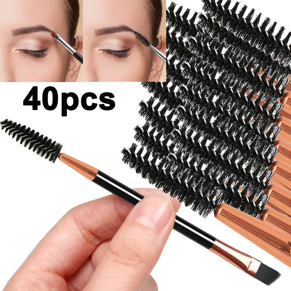 Double-headed Angled Eyebrow Brush Eyelash Comb Professional Makeup Brushes for Brow Eyelash Extension High Quality Eye Brushes