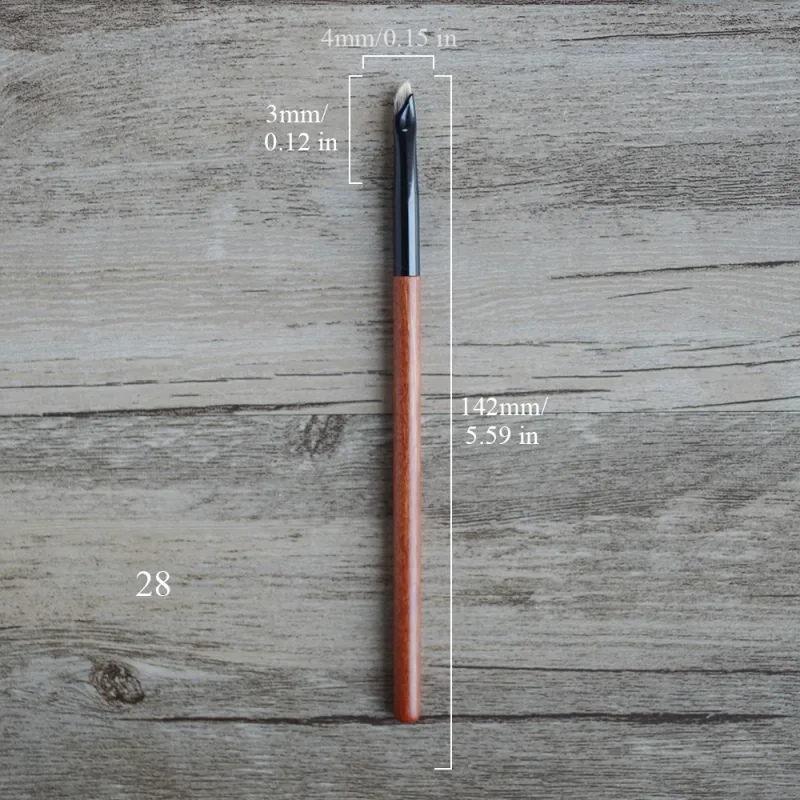 African Rosewood Handle Handmade Makeup Brushes 1pc Snow Fox Goat Hair Face Powder Blush Eye Shadow Brush Synthetic Makeup Brush