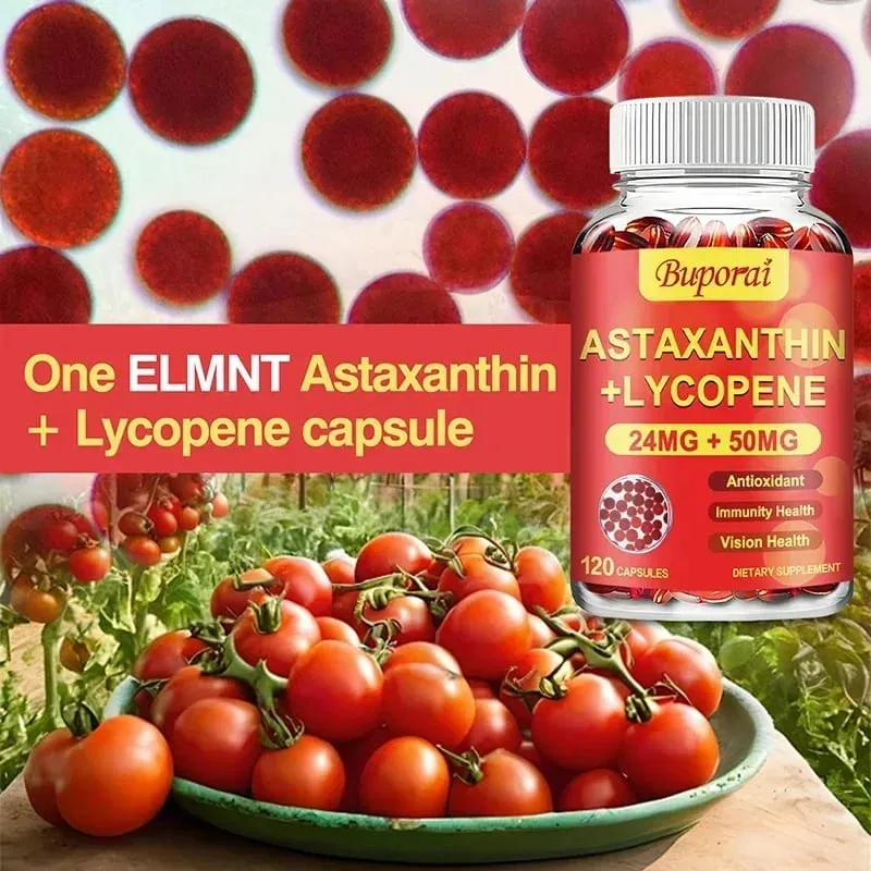 Astaxanthin + lykopenové kapsle - antioxidant podporuje vidění srdce a zdraví prostaty zlepšuje imunitu — image 3