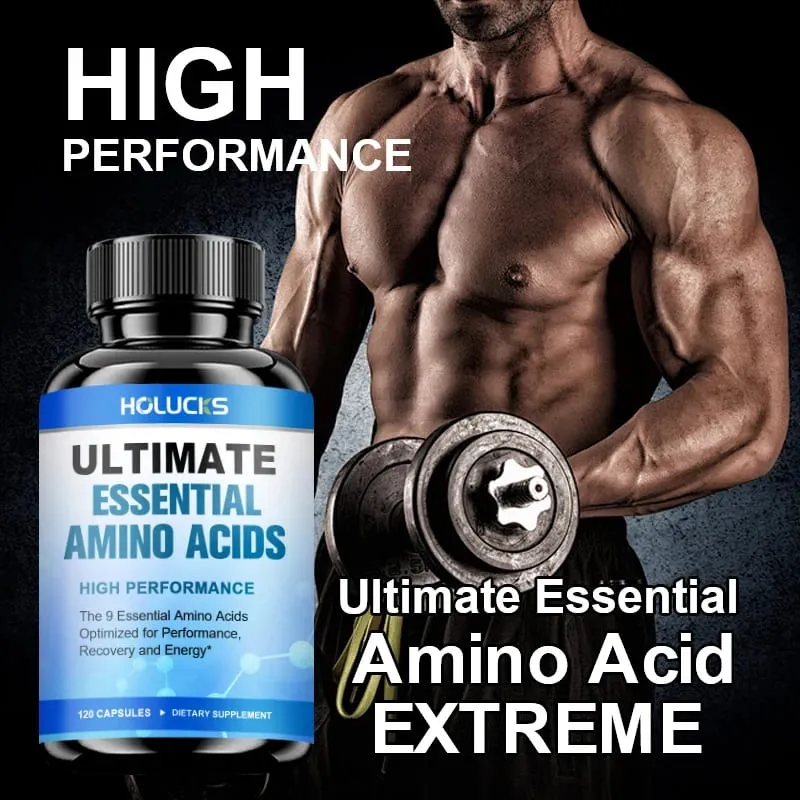 Advanced Body Building Amino Acid Capsules-Helps Increase Strength Endurance Protein Synthesis Build Muscle Mass Abs Energy