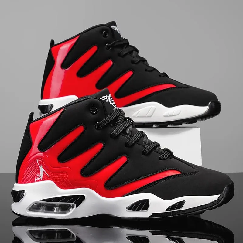 Men's High-Top Basketball Shoes Heavy-Duty and Stable Lace-Up Training Sneakers Unisex Suitable for Running Sports Basketball Walking. Ideal Gift for Men Lightweight Comfortable Lace-Up Closure Men's Basketball Shoes High-Quality Men's Sh