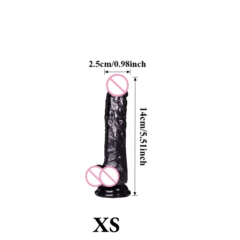 กันน้ำสมจริงสีดำDildo Masturbators Analเกย์Soft Clitorisนวดช่องคลอดอวัยวะเพศชายดูดถ้วยDickเพศของเล่นสำหรับผู้หญิง
