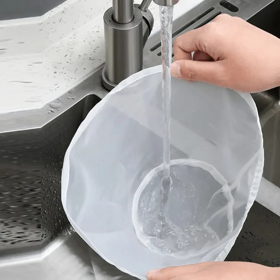 Reusable Cheese Cloth Bags-Fine Mesh Strainer for Yogurt Juice Coffee-Food-Safe Gauze Filtering Bags-Kitchen Cooking Accessory