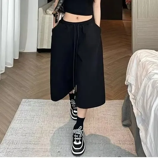 Women's Loose-Fit Casual Shorts with Waistband Durable Pockets Versatile Sports Casual Style