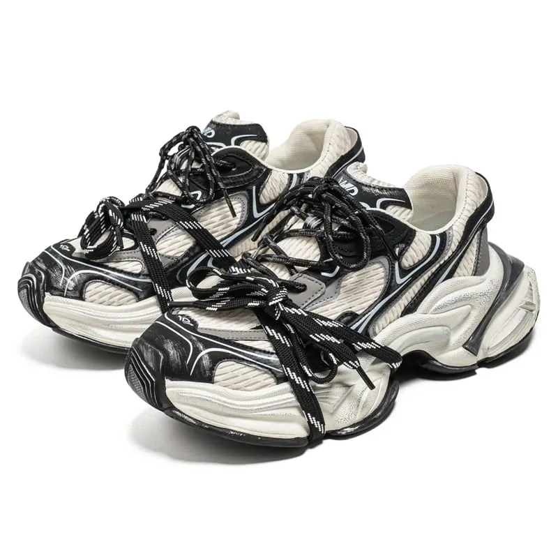 2025 New Women's Shoes Mesh Sneakers Casual Shoes White Couple Dad Shoes Ladies Autumn Star Same Style Flat Sport Anti-slip