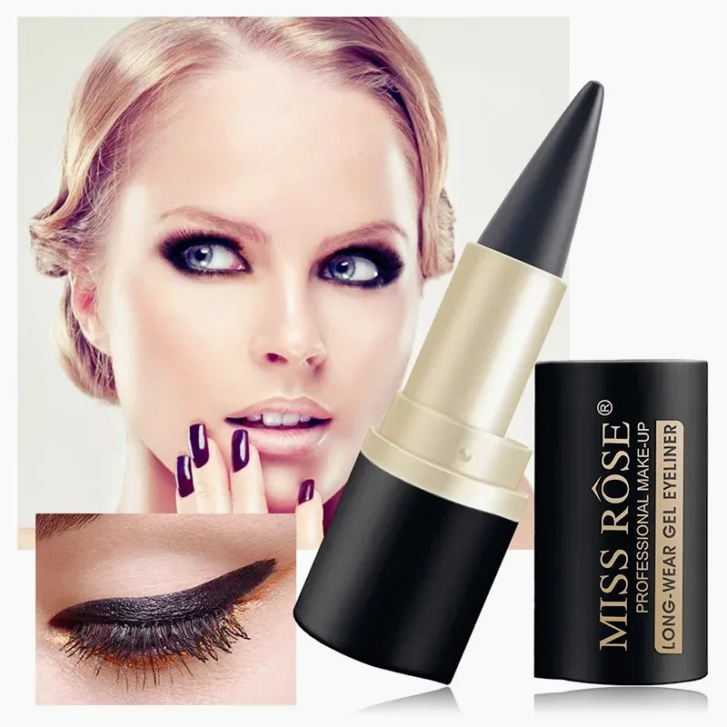 Waterproof Eyeliner Gel Matte - 24H Quick-drying Rich Pigment Single Head Gel Pencil Smudge-proof Long-lasting Black — image 3