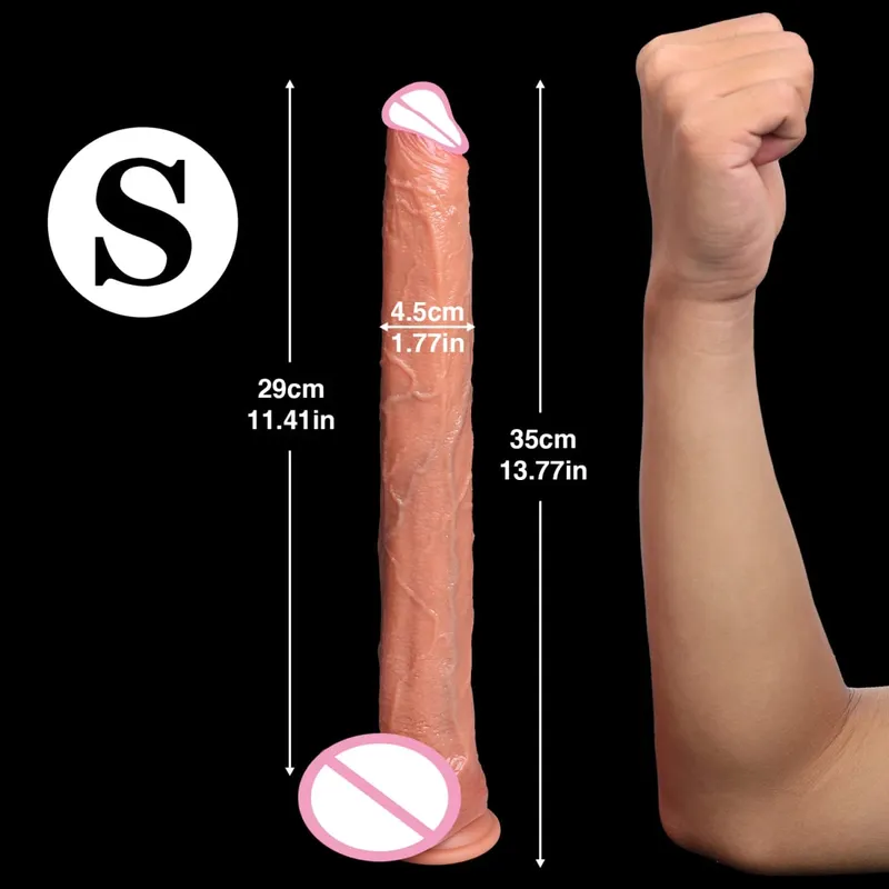 Super Long Artificial Penis Realistic Dildo Man Genitals Penetration Anal Sex Toy Female Vaginal Masturbation Suction Cup Dick