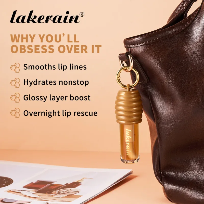 Lakerain Honey Lip Gloss Blank Tekstur Letvægts Ikke-klæbende Langtidsholdbar fugtet Smuk Blank Finish Glat læbemakeup