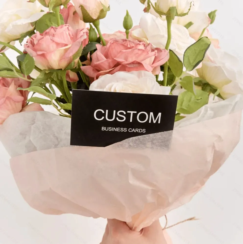 200/500/1000pcs Customizable Cards Personalized Business Cards with Acrylic Storage Box Matte Film Thank You Invitations