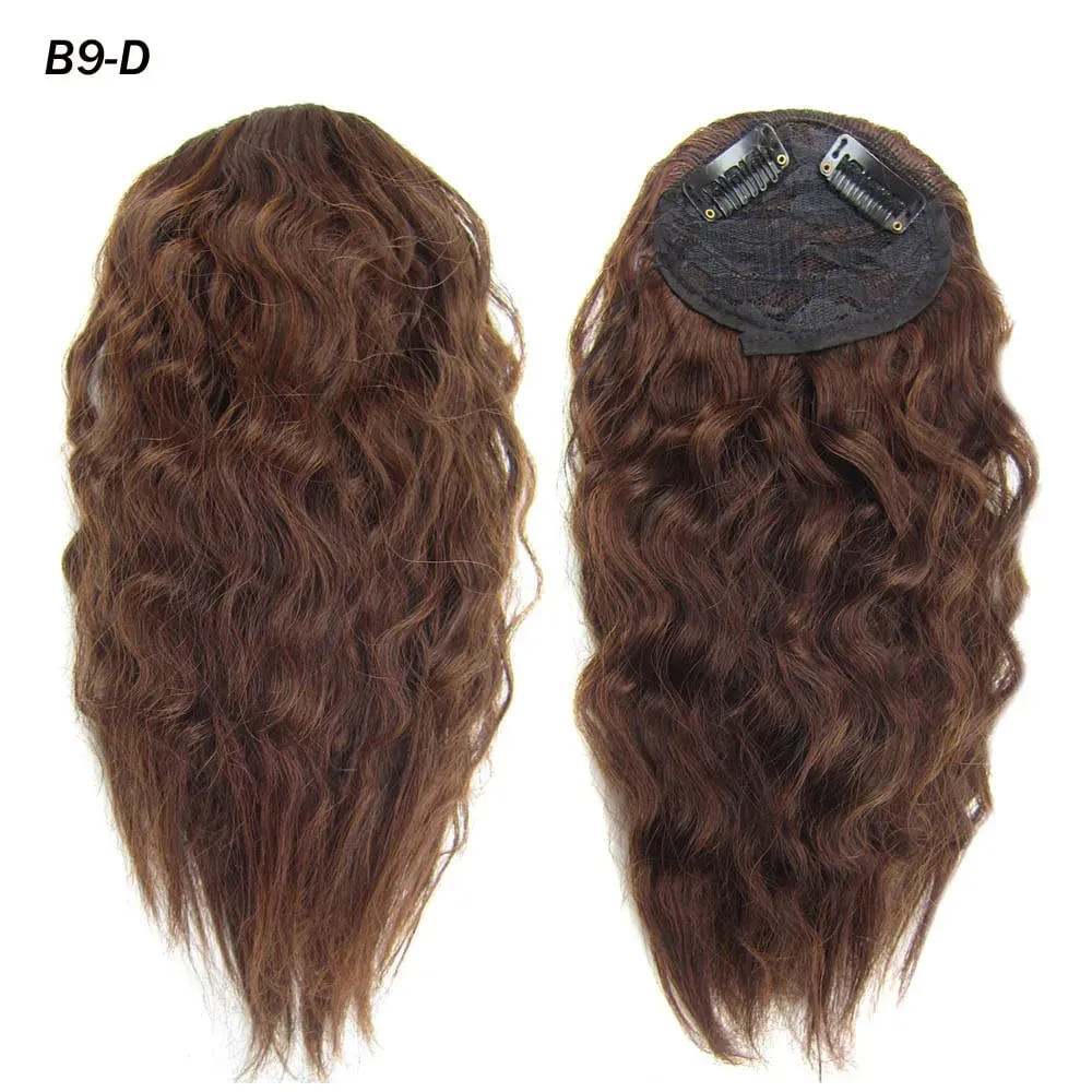 Zolin Short Kinky Curly Hair Bangs Extension With 2Clips One Piece Clip in Hair Black Light Brown Synthetic Hairpiece For Girls
