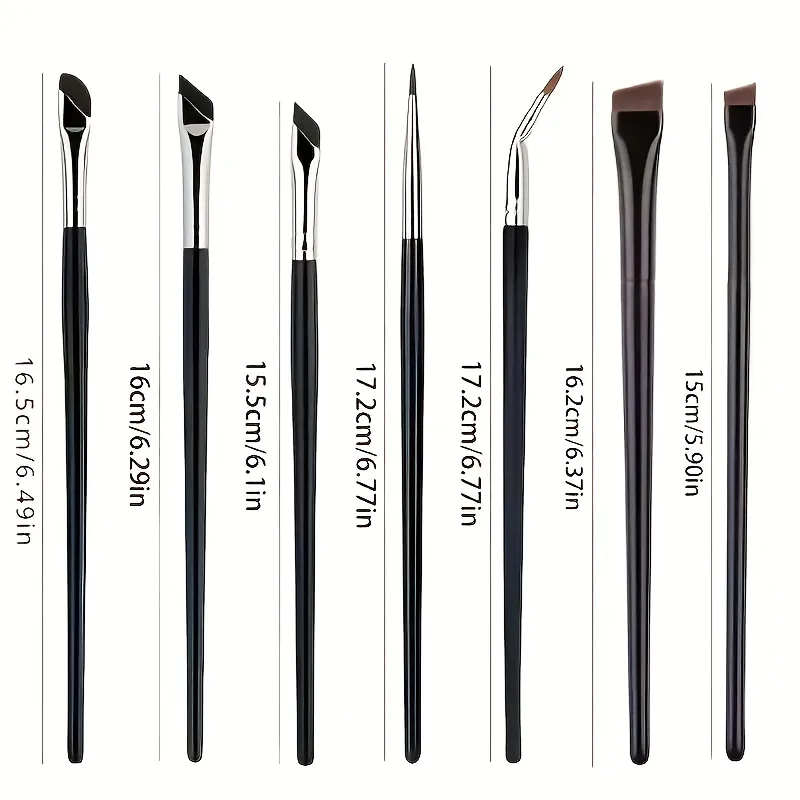 7Pcs Precision Detail Makeup Brushes Set Ultra Thin Eyebrow Lower Lash Eyeliner Eye Makeup Brush — image 5