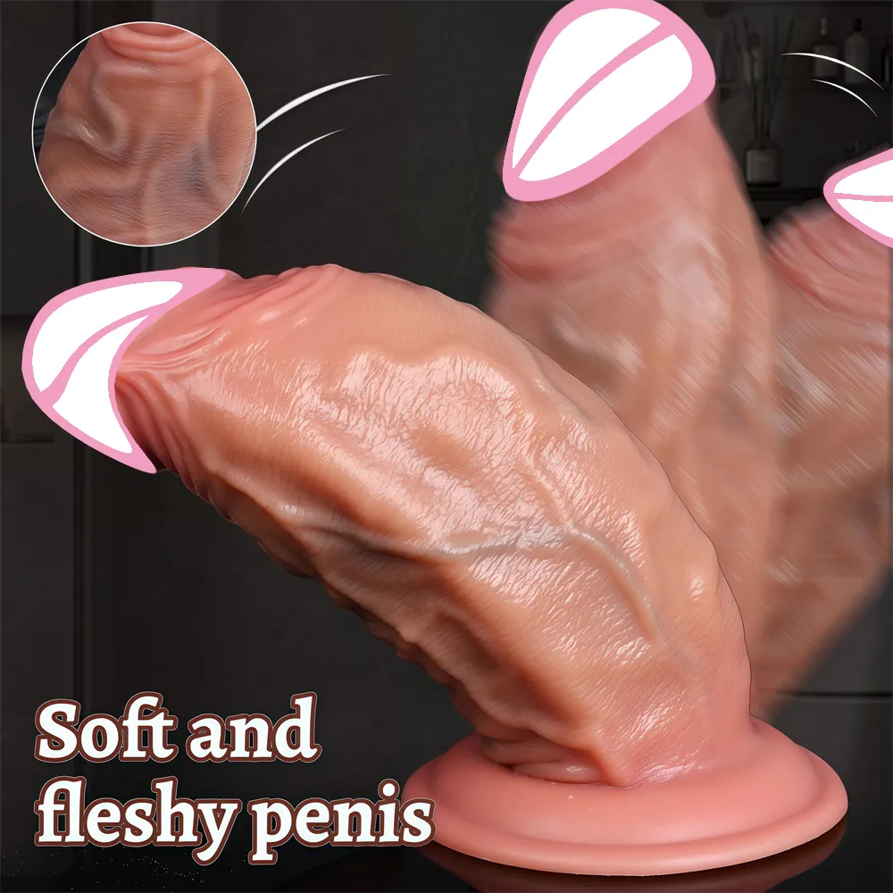 Thick Dildos Realistic Liquid Silicone Huge Penis Women Sex Toys G-spot Masturbation Big Dick Strap on Anal Dildo Lesbian 18+ — image 3