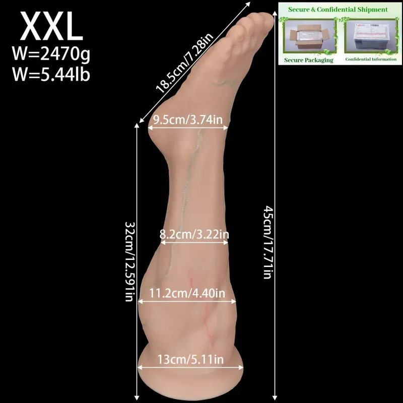 Huge Foot Fist Anal Plug Dildo BDSM Anal Plug Butt Plug Dilator Expander Huge Butt Anal Training Adult Sex Toy For Women Men 1