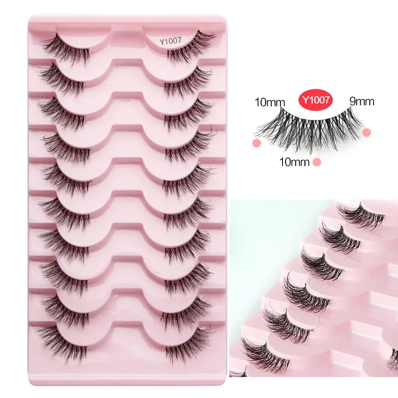 Half Lashes Cat Eye Lashes 3D Natural Winged End Eye Elongated Lashes Fox Eye Lashes Faux Mink Lashes Makeup