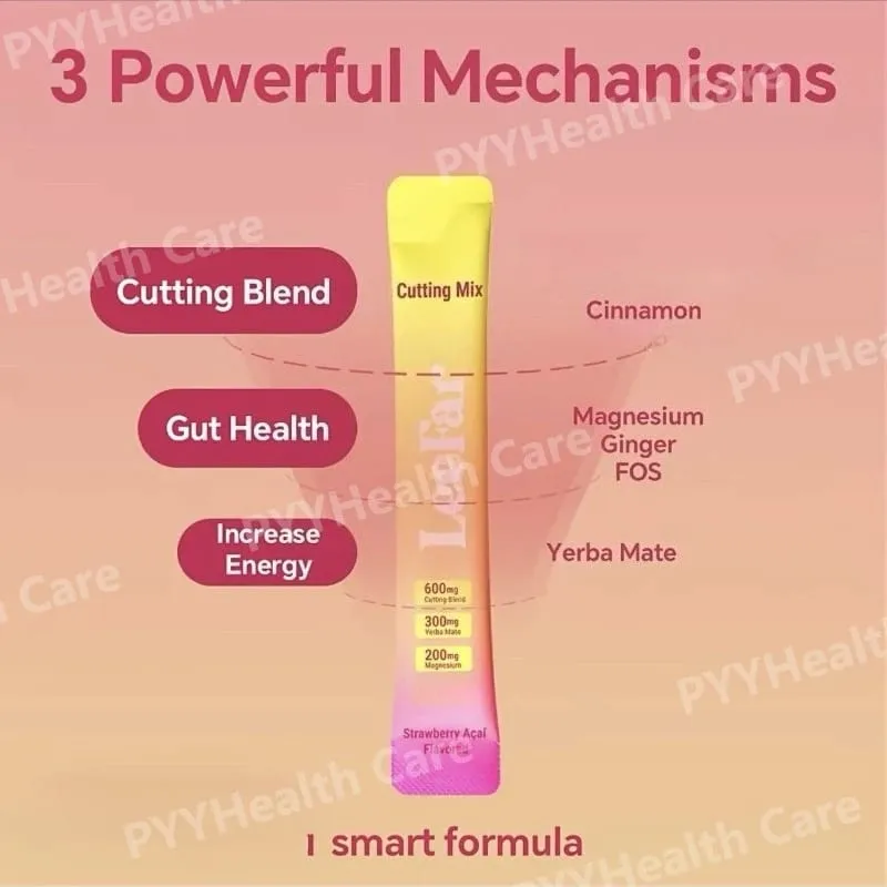 Cutting Drink Mix Yerba Mate & Magnesium Strawberry Flavor – 30 Servings — image 3