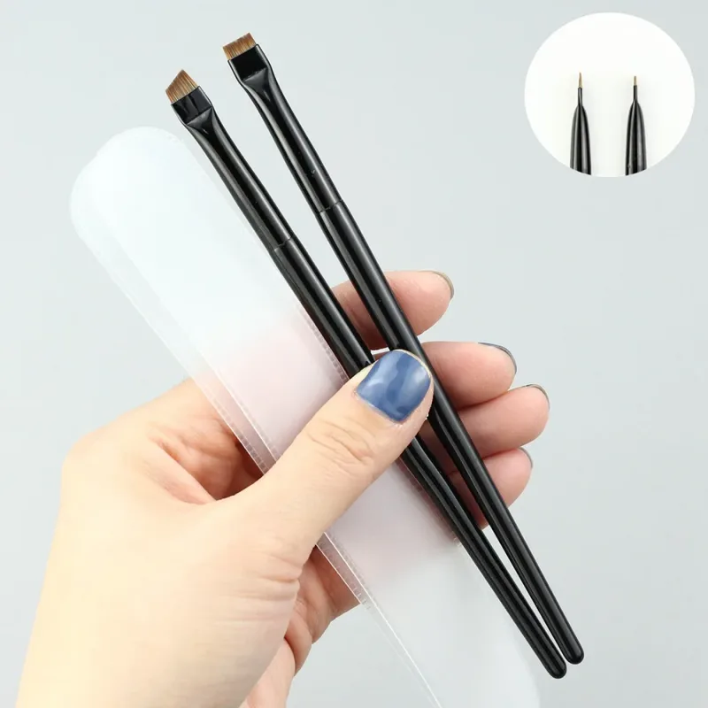 20pcs Eyebrow Brush Private Label Eyelash Comb Makeup Brushes Dual Ended Angled Spoolie 2 in 1 Lash Eyebrow Brush Bulk